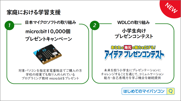 学校だけでなく家庭向けの学習支援が行われる(発表資料より抜粋)