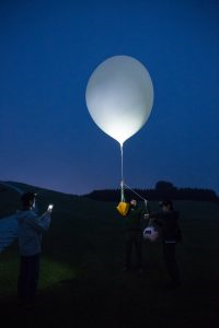 気球打ち上げ時の様子