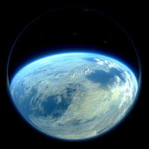 気球から撮影した地球の写真のイメージ