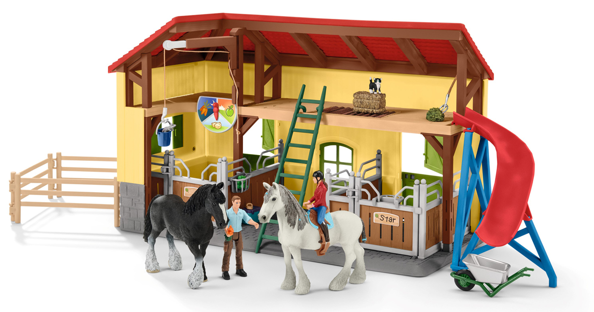 ドイツの知育玩具ブランド、馬小屋をテーマにしたプレイセット