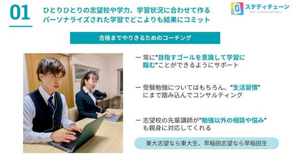 自宅での大学受験勉強に不安がある高校生に スタディチェーン のマンツーマン講習を無料で提供 Edtechzine エドテックジン