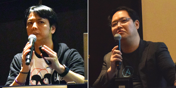 株式会社セールスフォース・ドットコム 阿部崇氏(左)、レッドハット株式会社 平初氏(右)